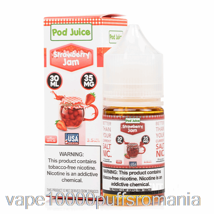 Vape Romania Dulceata De Capsuni - Suc De Pastaie - 30ml 20mg
